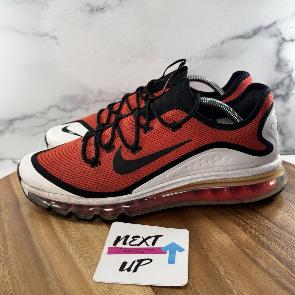 Men’s size 10-Nike Air Max More ‘Habanero Red’ SAMPLE Sneakers AR1944-600